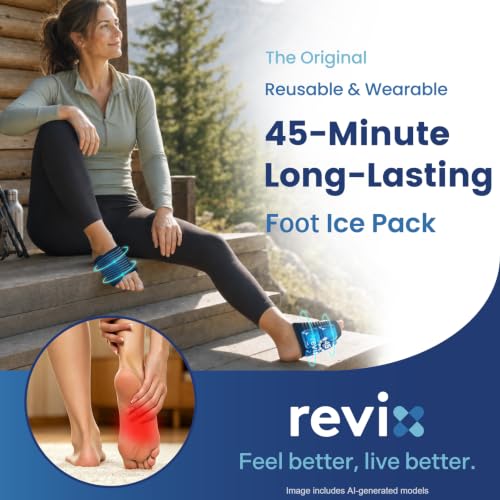REVIX Foot Ice Pack Wrap for Plantar Fasciitis, 45-Min Cold Therapy 2 Packs - style: 2 Packs
