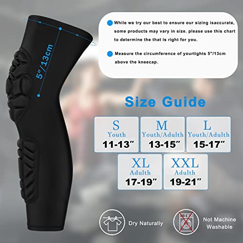 GUOZI Padded Knee Shin Guards Calf Pads Protector 2 Pack - size: Small