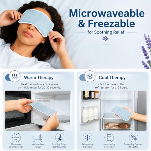 Flaxseed Lavender Eye Mask (Light Blue) - color: Light Blue