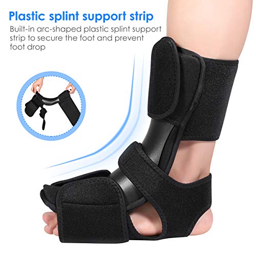 Plantar Night Splint Foot Support Brace Adjustable Foot Stabilizer Unisex Fits for Right or Left Foot ankle brace