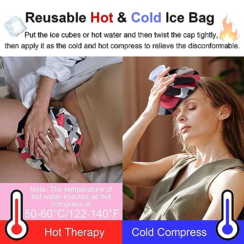 Ice Pack for Injuries Reusable, Ice Bag for Injuries Hot Water Bag for Hot & Cold Therapy, No-Leak Ice Bag with Elastic Breathable Support Wrap, 3 Sizes 6/9/11" - size: 6/9/11 Inch