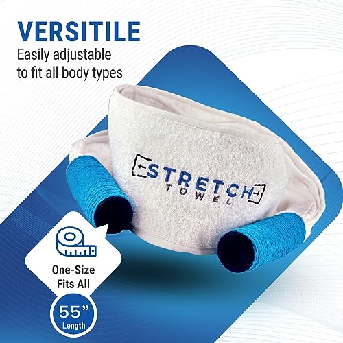 Shoulder Rotator Cuff Stretching Device By Stretch Towel; Physical Therapy Shoulder And Full Body Stretching Strap With Easy Grip Handles for Sore and Tight Muscles. Improves Shoulder Flexibility
