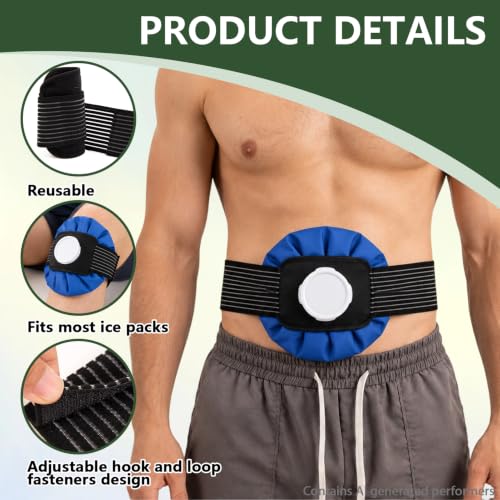 4PCS Adjustable Ice Pack Straps for Cold Therapy