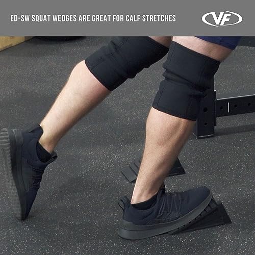Valor Fitness Adjustable Squat Wedge Blocks, Heel Elevated Squat and Slant Board - Mobility Training, Calf Stretching, Split Squats, Lunges and Lower Body Workouts, 10°, 15° & 25° Inclines
