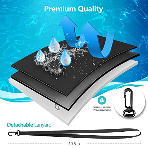 6 Pack 8.5“ Waterproof Cell Phone Pouch - Underwater Dry Bag Case Lanyard - Water Proof Clear Holder Protector for iPhone 17 16 15 Pro Max Plus Samsung Galaxy S25 S24 Ultra Note for Beach Swimming - color: 6 Pack Pink