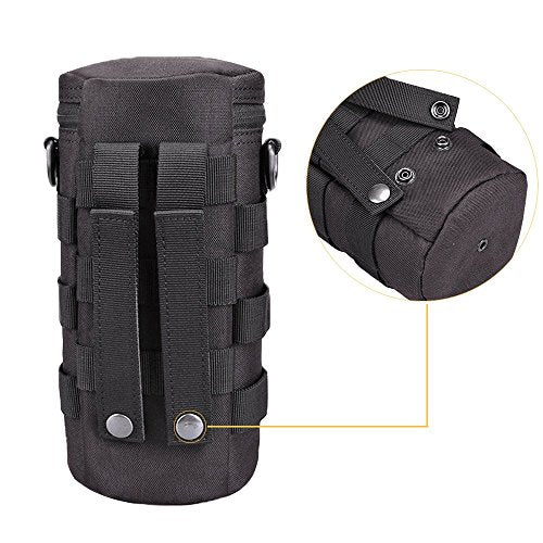 Water Bottle Pouch Molle Tactical Holder Storage Bag for 32oz Carrier - color: Black