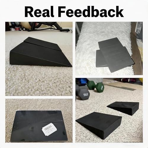 Yoga Wedge Block Inlisy Foam Squat Wedges Slant Board, 2 Pcs Calf Stretcher