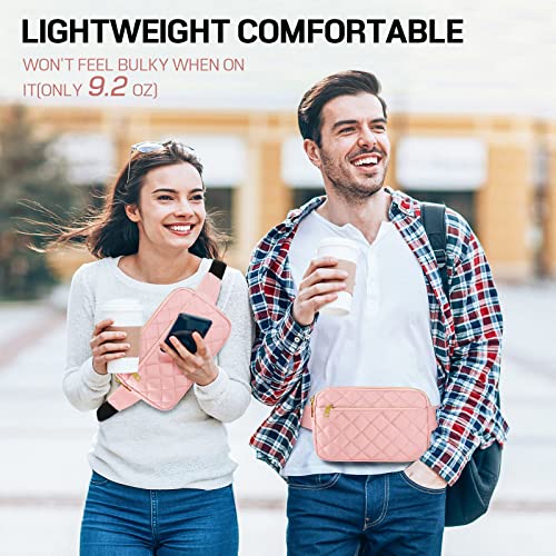 CXWMZY Fashion Fanny Packs for Women & Men, Girls Boys Teens Waist Bag Hip Bum Bag Cute Fanny Pack Casual Bum Bag with Multi-Pockets Adjustable Belts for Disney Traveling Cycling Running (Pink) - color: Pink