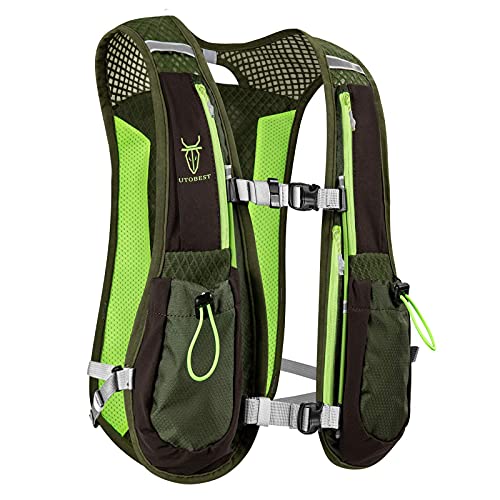 UTOBEST Running Vest Lightweight Hydration Vest Pack 5L UTR104 - color: Green Vest 5L - Only Vest