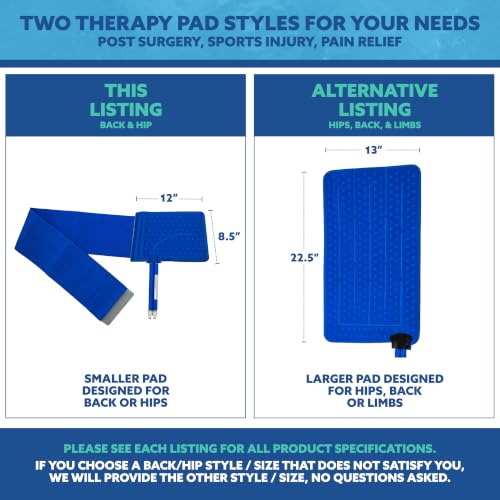Polar Active Ice 3.0 Cold Therapy Ice Machine System with Programmable Timer, Back and Hip Compression Pad, Lightweight 9 Quart Cooler, Quiet Pump, Strong Cryotherapy Pain Relief Treatment - style: Back Hip Pad