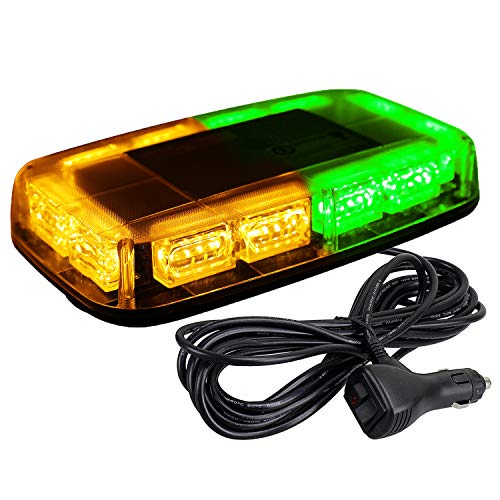 ASPL 48LED Roof Top Strobe Lights with Magnetic Base - color: Amber/Green