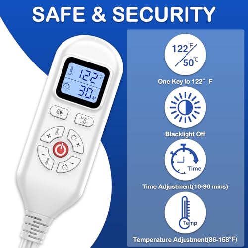 AOKESTE Elbow Heating Pad for Tennis Elbow and Tendonitis, Arm Heating Pad for Pain Relief,Heated Arm Brace for Joint Pain Relief,Adjustable Heat Therapy Brace Auto Shut-Off