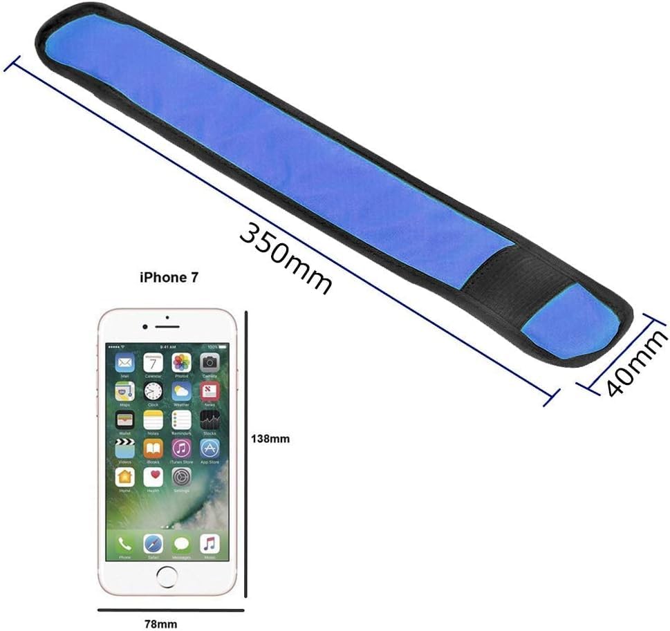 LOBKIN Safety Bracelets, LED Slap Armband Kids Walking at Night Safe LED Wrist Light Reflective Belt, Magic Band Running Lights - color: Blue Orange Red - Battery