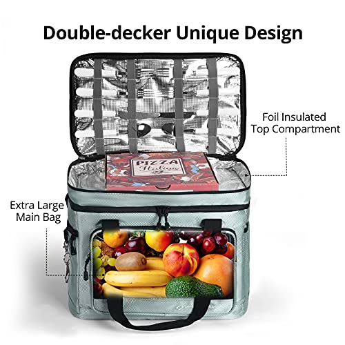Maelstrom 24/30/60 Can Soft Cooler Bag, Double Deck Portable Ice Chest - color: Grey, size: 60 Can