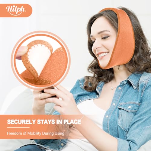 Hilph Wisdom Teeth Ice Pack Head Wrap, Face Ice Pack for Jaw Oral Surgery - color: Orange