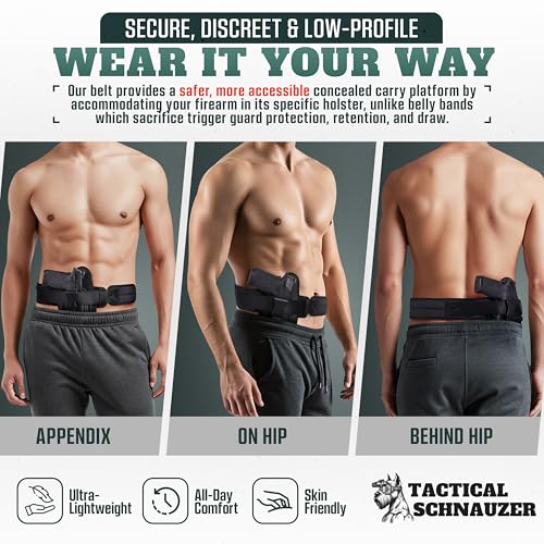 Concealed Carry Gun Belt | Use Your Own IWB Holster for Secure Retention and Safe Trigger Guard Protection - Concealed Carry for Men & Women - size: Small (21" - 30")