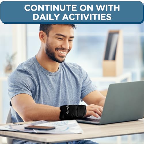 Comfytemp Wrist Ice Pack Wrap for Carpal Tunnel Relief, 2 Packs, Black - color: Black, size: 20"x4"