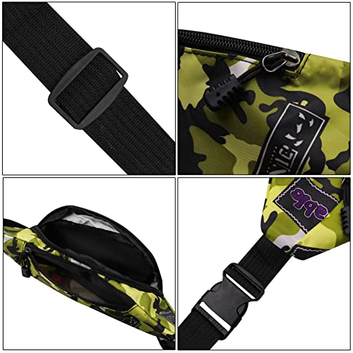 AIBEARTY Kids Fanny Pack Boys Small Camouflage Waist Pack Belt Waist Bag Pack Pouch with Adjustable Strap for Children Sport Running, Camping, Trip B-Yellow - color: B Yellow