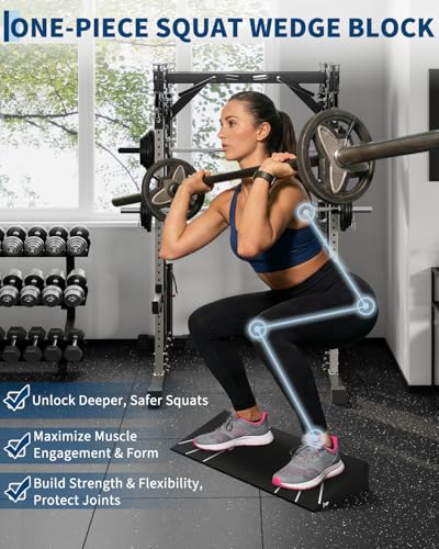 Squat Block Heel Elevated Slant Board for Calf Stretch Ankle Mobility Home