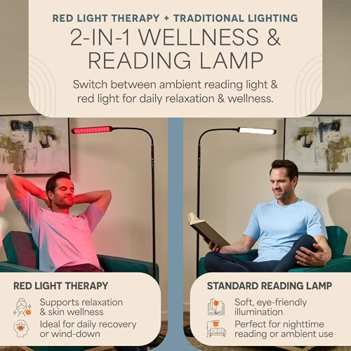 Lifepro Lumaglow Red Light Therapy Lamp & Reading Lamp - 108/216 LEDs - size: Small