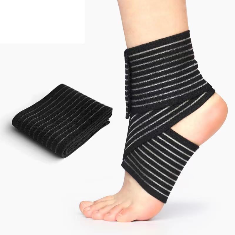 2 Pack Ankle Brace Compression Sleeve Support Adjustable Elastic Ankle Wraps for Ankle Sprains Fractures Pain Relief Chronic Plantar Fasciitis Sports Activities Football Volleyball Basketball