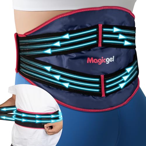 Magic Gel Back Ice Pack - Maximum Compression Sports Cold Compress Wrap for Back & Lower Body - Reusable Hot & Cold Packs - style: Back Compression Ice Pack