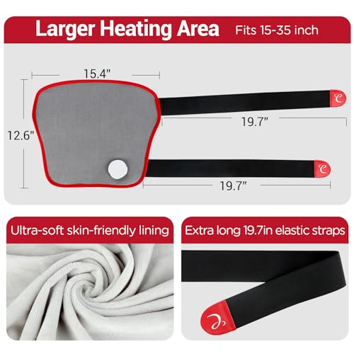 Comfytemp Leg Heating Pad, Wearable Heat Wrap for Knee/Thighs/Calf (S/M) - size: Small