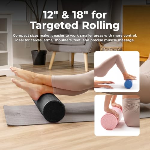 Sunny Health & Fitness 24" Pink High-Density Yoga Foam Roller - color: Pink, size: 24-Inch