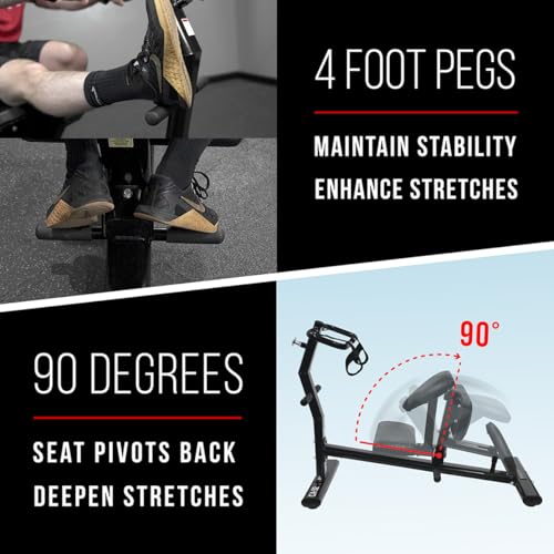 Valor Fitness Back Stretch Machine - Total Body Leg Stretching Equipment Home Gym Flexibility Therapy Workout Max Weight 350 Pounds - Straps Included
