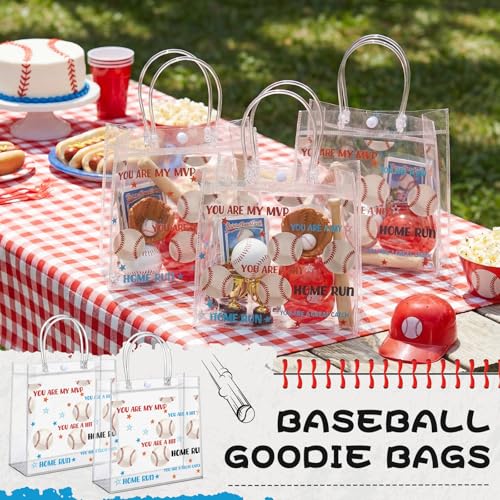 Aliceset 12 Pcs Baseball Gift Bags Bulk with Handles - style: Baseball