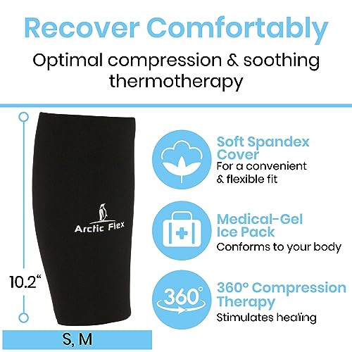 Arctic Flex Ice Sleeve for Knee, Elbow, Arm - Hot & Cold Freeze Pack Wrap - size: Medium