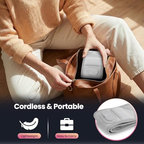 WoloyHeatie Wrist Heating Pad Brace Wrap Red Light Massage Carpal Tunnel - color: Light Grey