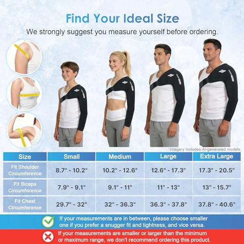 ComfiTECH Reusable Shoulder Arm Ice Pack Wrap for Pitcher & Recovery, XL - size: Extra Large, style: Black