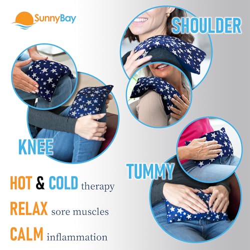 SunnyBay Heating Pad, Neck and Shoulder Wrap, 6x11 inch, Blue Star - color: Blue Star