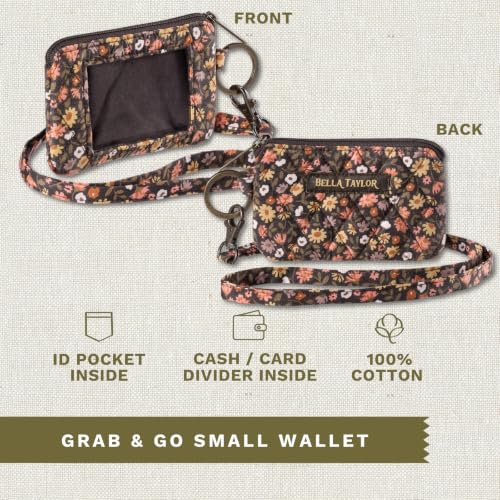 Bella Taylor ID Lanyard, Quilted ID Holder, Twilight Garden - color: Twilight Garden