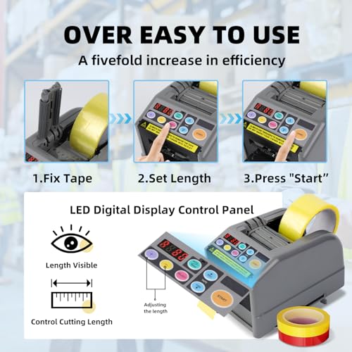 Ribbon Cutting Machine, 39.9 Inches Advanced Automatic Tape Dispenser, Ideal for Shipping, Gift Wrapping, Schools, Restaurants, Businesses, Homes