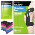 Precut Kinesiology Tape for Knees, 24 Pcs Individual Packaged (Black) - color: Black, size: 24PCS