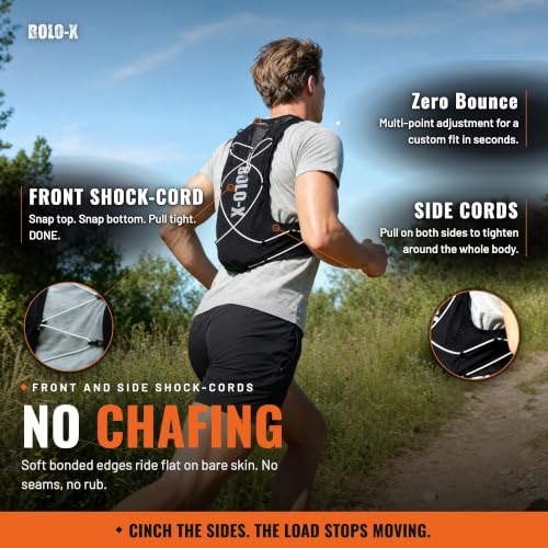 BOLO-X No-Bounce Running Vest with Water Bladder for Men & Women