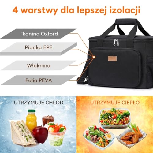 Lifewit Insulated Lunch Box for Men, Lunch Bag Cooler Women, 48-Can 33L - color: Black, size: Mega (33L)