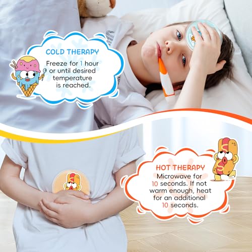 Kids Ice Packs for Boo Boos, 6 Pcs, Baby Small Gel Ice Packs for Injuries - style: Food Kids Ice Packs - 6 Pack
