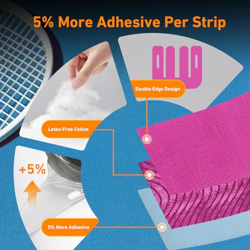 KTQUICK Precut Kinesiology Tape for Knees,24 PCS,20% Stronger Adhesive Pink - color: Pink, size: 24PCS