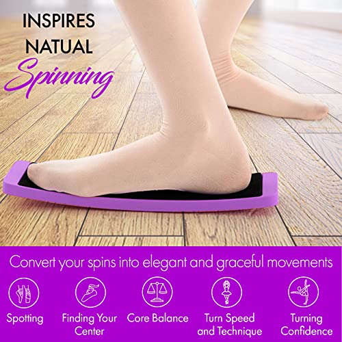 Zenmarkt Turning Board for Dancers, Cheerleaders, Gymnasts, Ice Skaters - color: Bright Purple