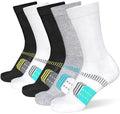 Suaskk Womens Cushioned Breathable Athletic Running Crew Socks 5 Pairs - color: Mix of Colors 5 Pairs, size: 9-11