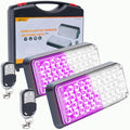 Purple/White Magnetic Flashing Strobe Lights/w Controller, 2-Pcs - color: 2pcs Purple/White