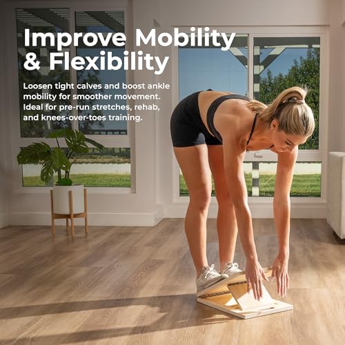 Sunny Health & Fitness Adjustable Calf & Ankle Stretcher - color: Tan