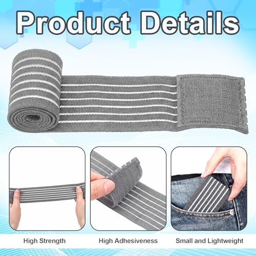 Geiserailie 4 Pcs Ice Pack Strap 4 Size Ice Belt Extender, Gray - color: Gray