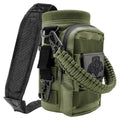 NATURE PIONEOR 32 64 128oz Tactical Water Bottle Pouch, MOLLE Bottle Holder - color: Green, size: 32OZ