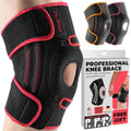 DR. BRACE ELITE Knee Brace with Side Stabilizers & Patella Gel Pads - color: Sunrise, size: Medium