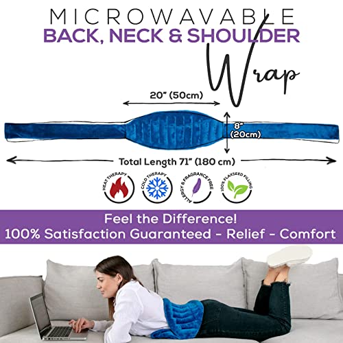 Microwavable Heating Pad with Straps, Medium, Blue, Hot/Cold Therapy - color: Blue, size: Medium