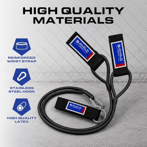 Bucwild Sports Baseball Resistance Bands - Pitching Bands for Youth & Adult - color: Black Band (Youth - Age 12)